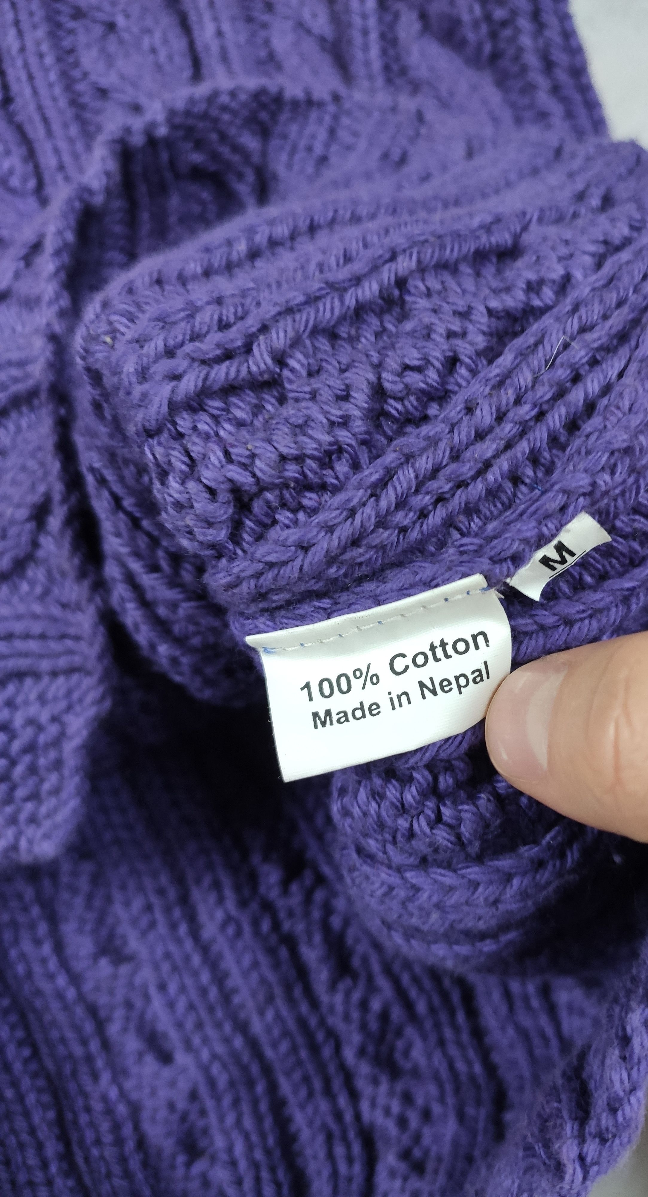Vintage Rare vintage hippie cardigan made in nepal purple oversize Size M / US 6-8 / IT 42-44 - 5 Thumbnail