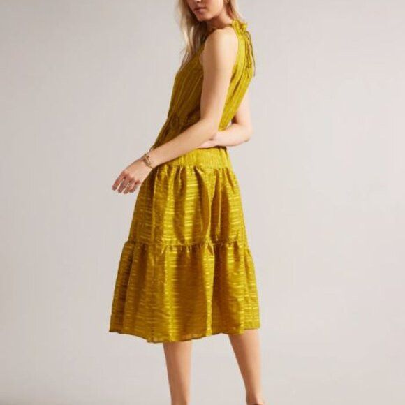 Ted Baker Ted Baker Eymilia Tiered Drawstring Midi-Dress Size L / US 10 / IT 46 - 12 Thumbnail