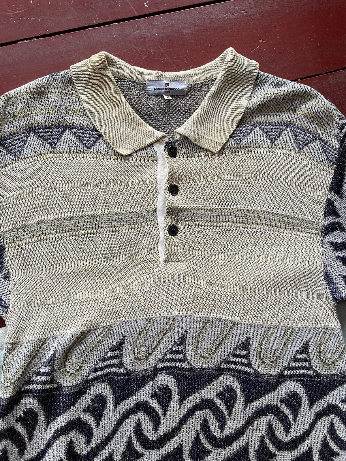 Designer Vintage Paco Rabanne Retro Classic Shirt Size M / US 6-8 / IT 42-44 - 6 Thumbnail