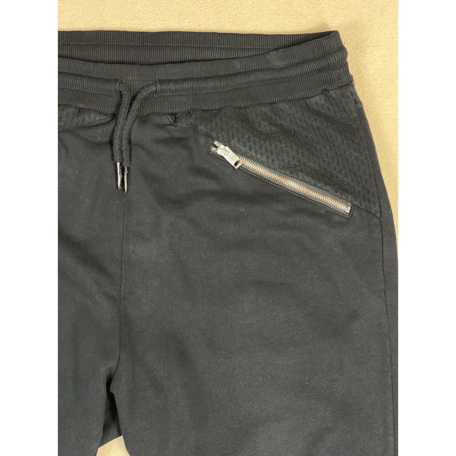 Diesel Diesel Pants Mens XXL Black Tapered High Rise Zip Pockets Athletic Jogger Pant Size US 39 - 2 Thumbnail