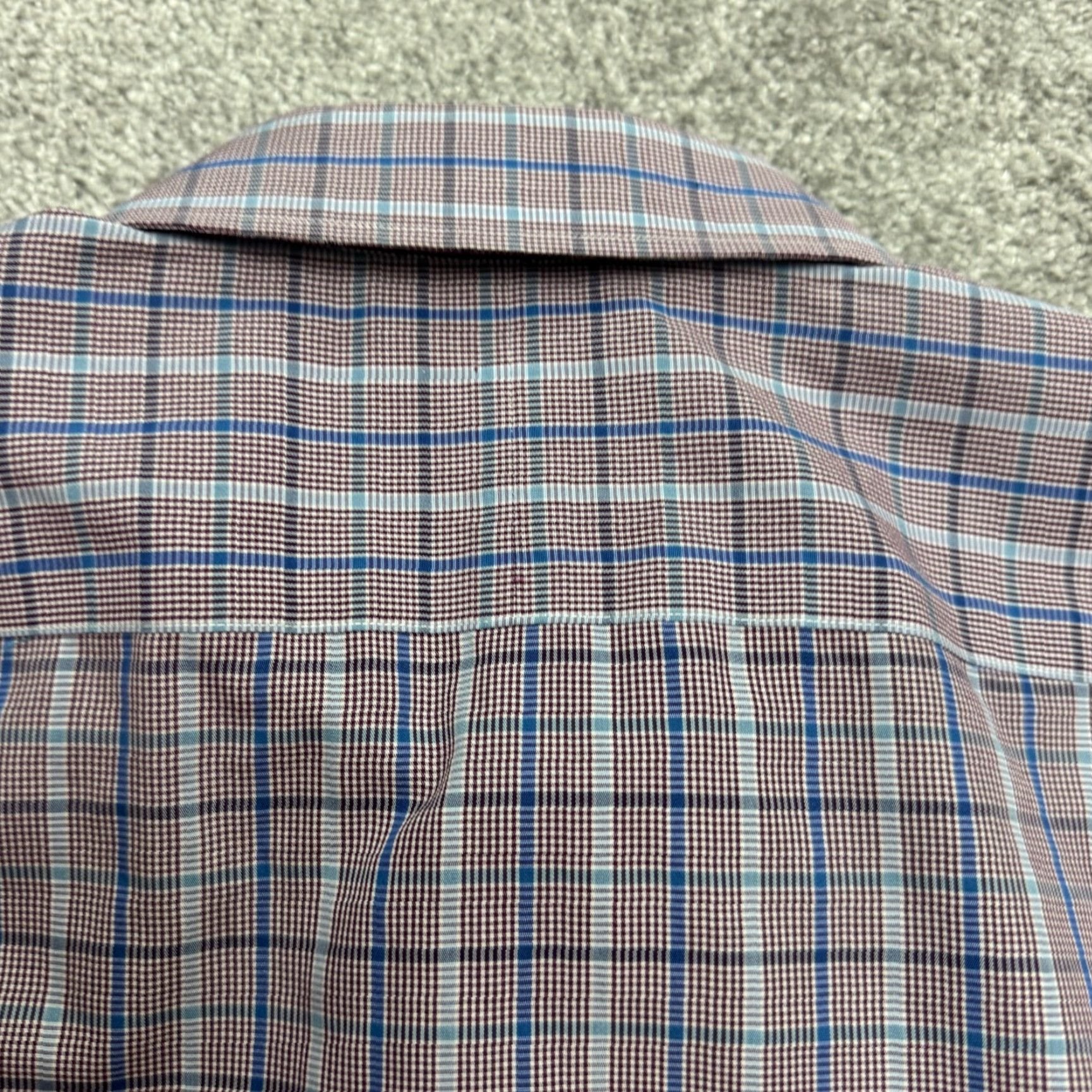 Bonobos Bonobos Shirt Men 17.5 36 Brown Blue Plaid Cotton Slim Dress Shirt Multicolor Long Sleeve Classic Preppy Mens Size US XXL / EU 58 / 5 - 4 Thumbnail