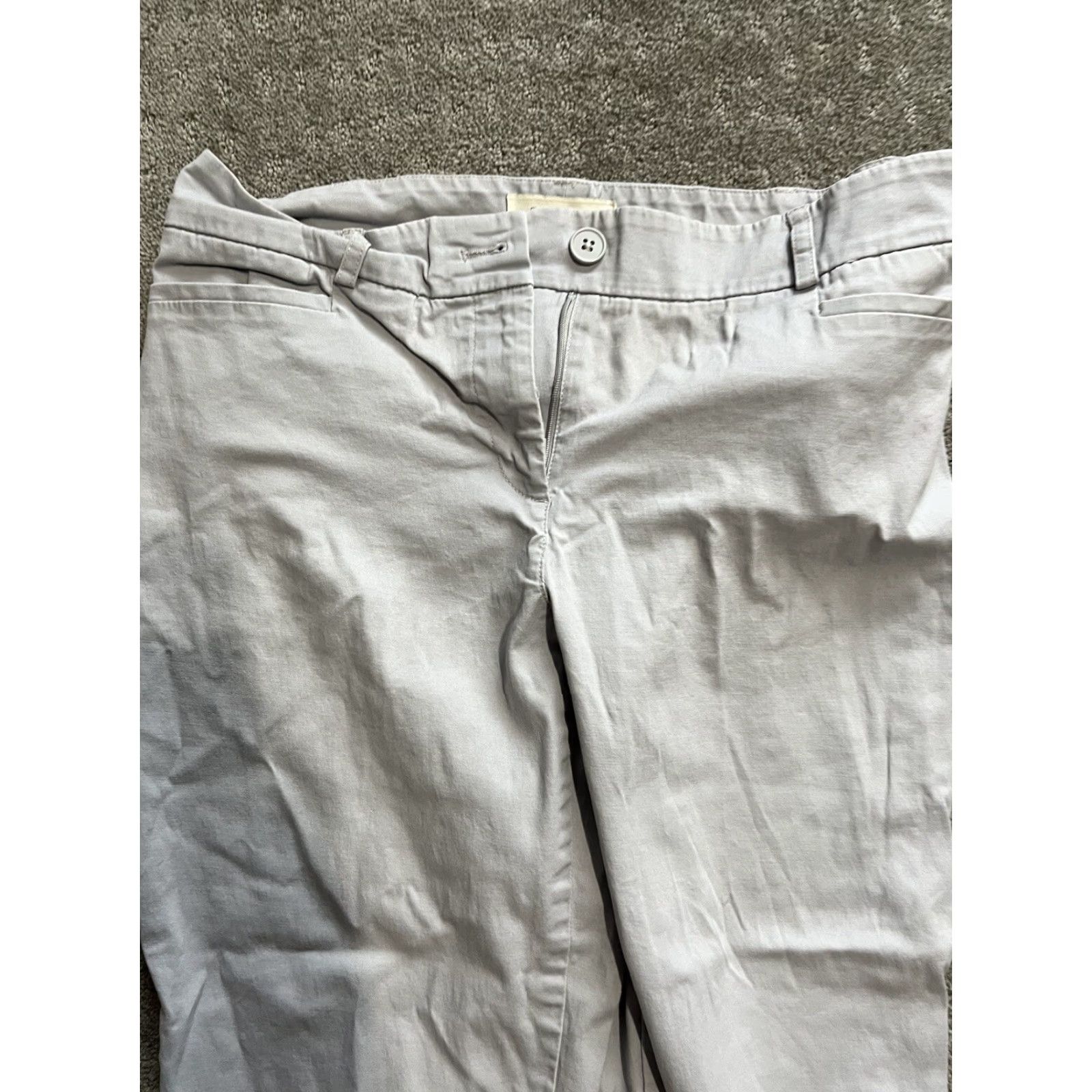 Talbots Talbots Capri Pants Womens Petite 6P Gray Cotton Spandex Size 28" / US 6 / IT 42 - 2 Thumbnail