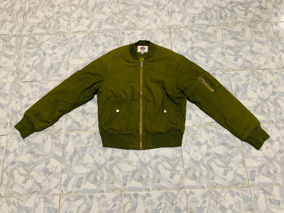 DICKIES BOMBER Jacket Faded green Army