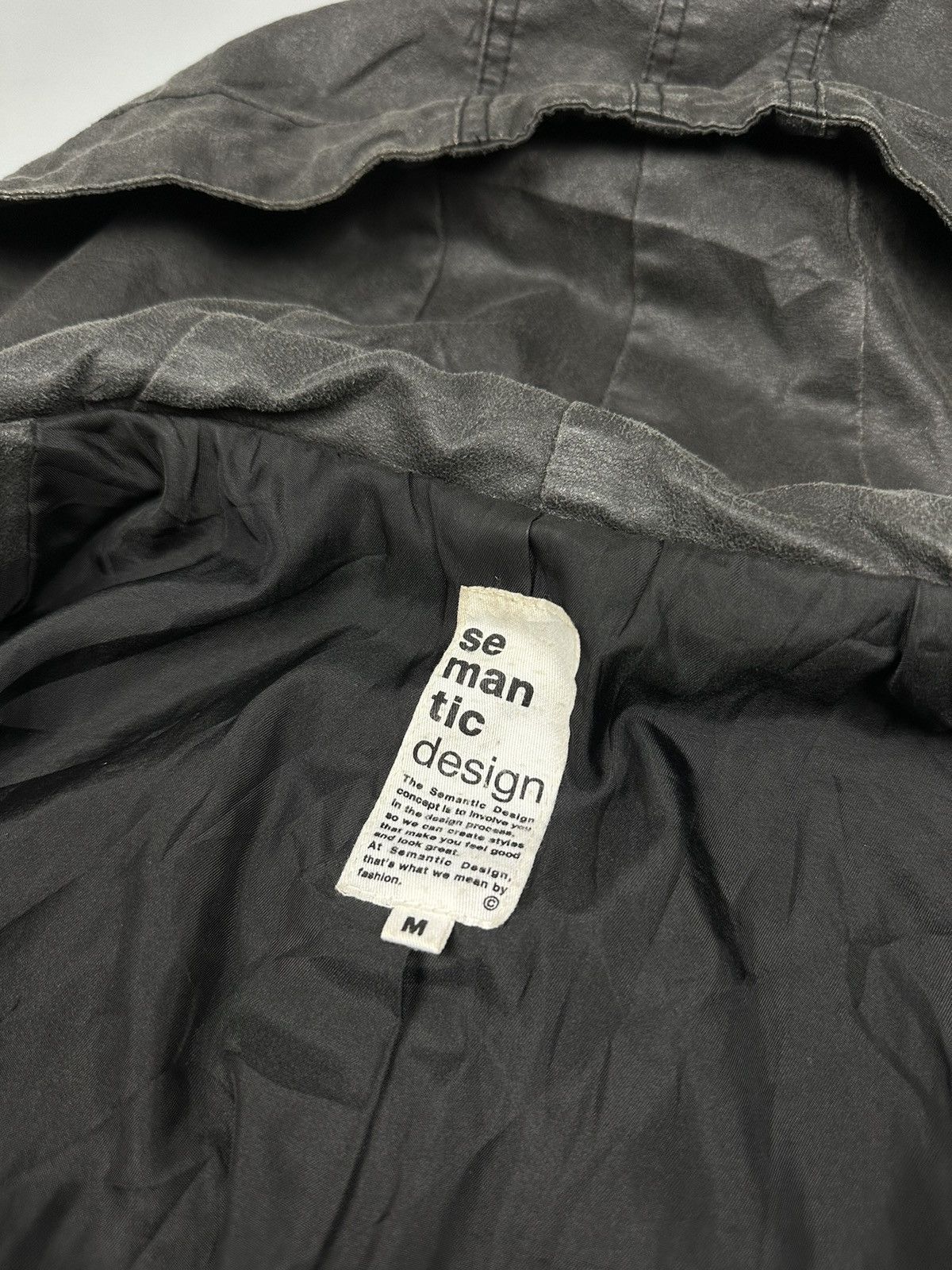 Seditionaries × semanticdesign Seditionaries Semantic Design Black Waxed Hooded Jacket Size US M / EU 48-50 / 2 - 8 Thumbnail
