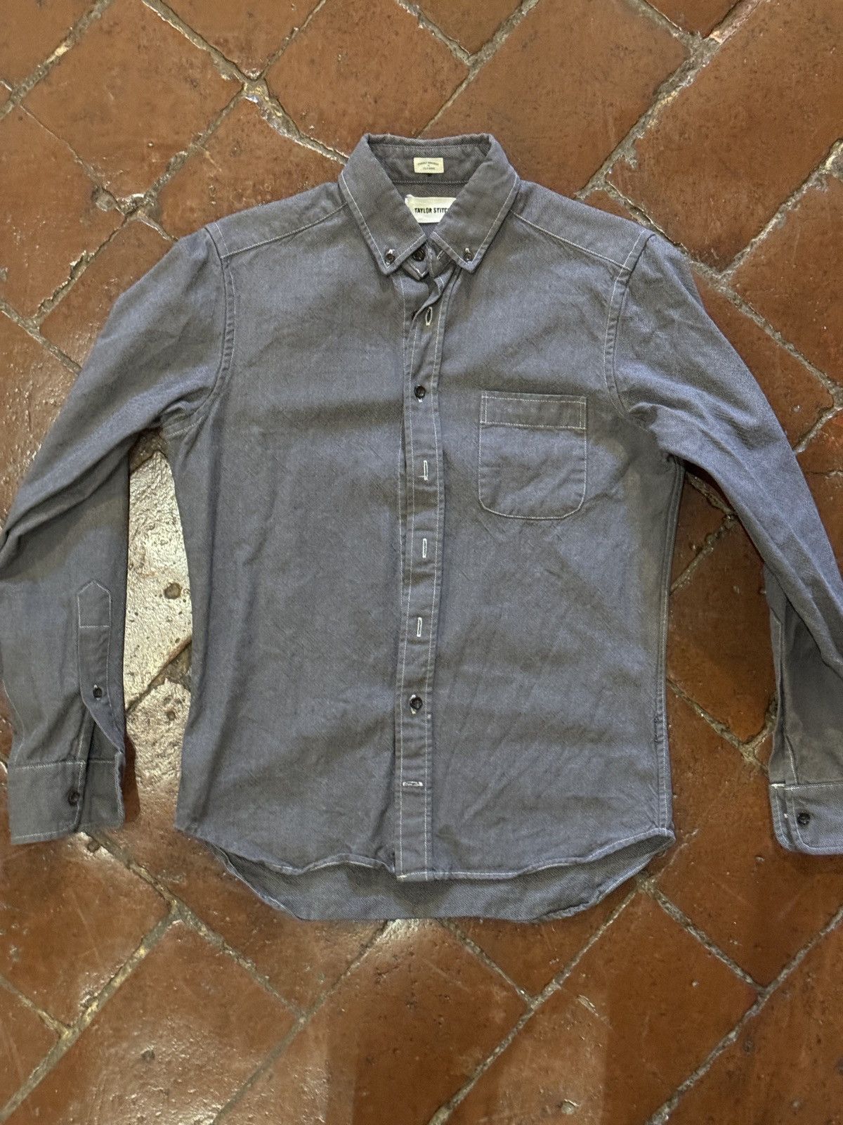 Taylor Stitch Taylor Stitch Dress shirt in heavy grey cotton Size US XS / EU 42 / 0 - 1 Thumbnail