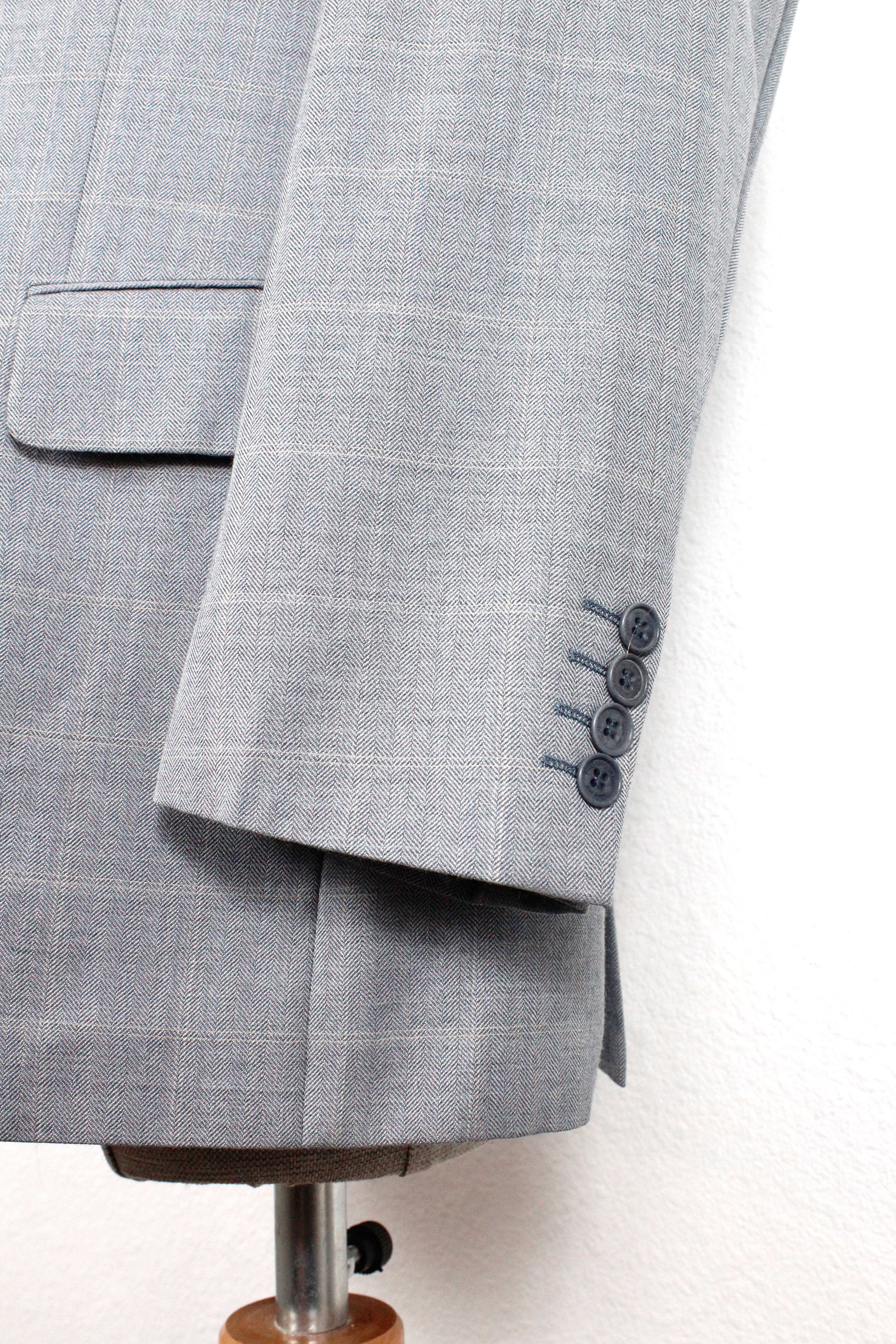 Yves Saint Laurent Vintage Yves Saint Laurent YSL Herringbone Check Blazer 90s Size US L / EU 52-54 / 3 - 4 Thumbnail
