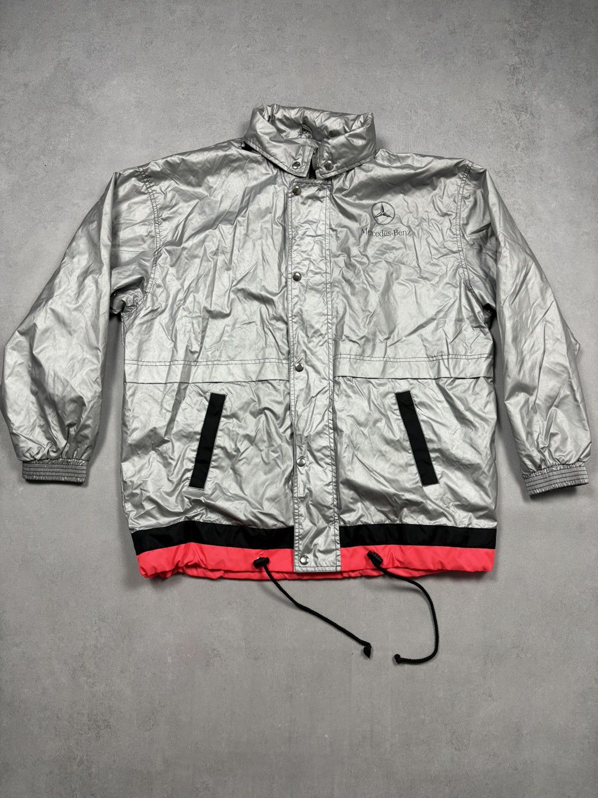 Mercedes-Benz Mercedes Benz Silver Jacket Vintage Racing Windbreaker 90s Size US S / EU 44-46 / 1 - 1 Thumbnail