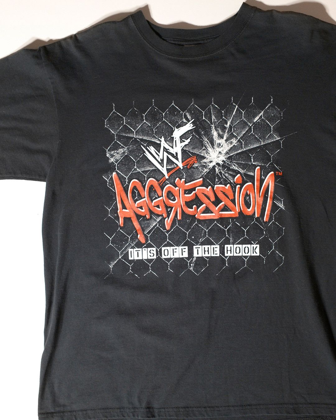 Vintage Vintage 2000 WWF WWE Aggression Its Off The Hook Rap T-shirt Size US XL / EU 56 / 4 - 6 Thumbnail