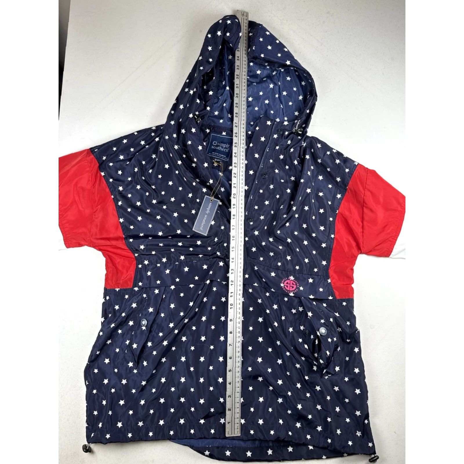 Vintage NWT Simply Southern Anorak Stars & Stripes Windbreaker Jacket 2XL Red White & Blue Women Windbreaker Stars 2XL Size XXL / US 16-18 / IT 52-54 - 5 Thumbnail