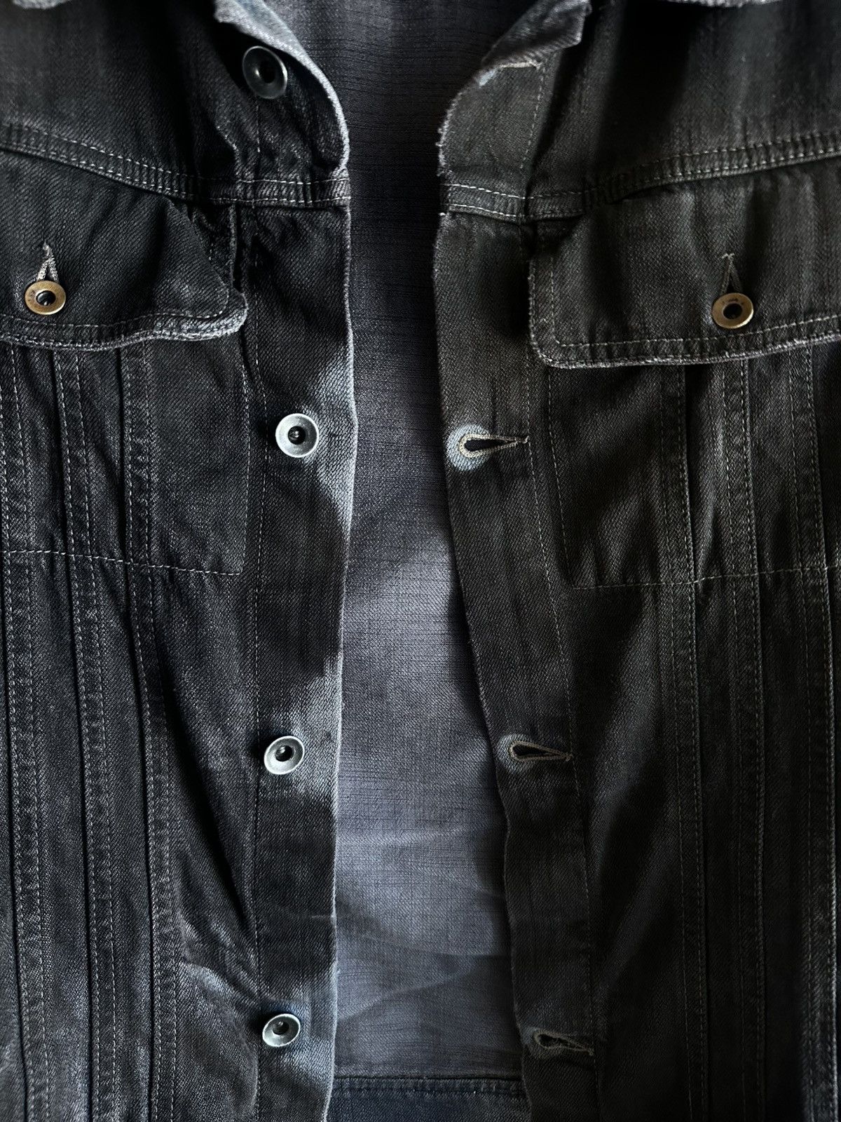 Rick Owens × Rick Owens Drkshdw RICK OWENS DENIM JACKET ARCHIVE WASHED DYE FW06 DUSTULATOR Size US M / EU 48-50 / 2 - 10 Thumbnail
