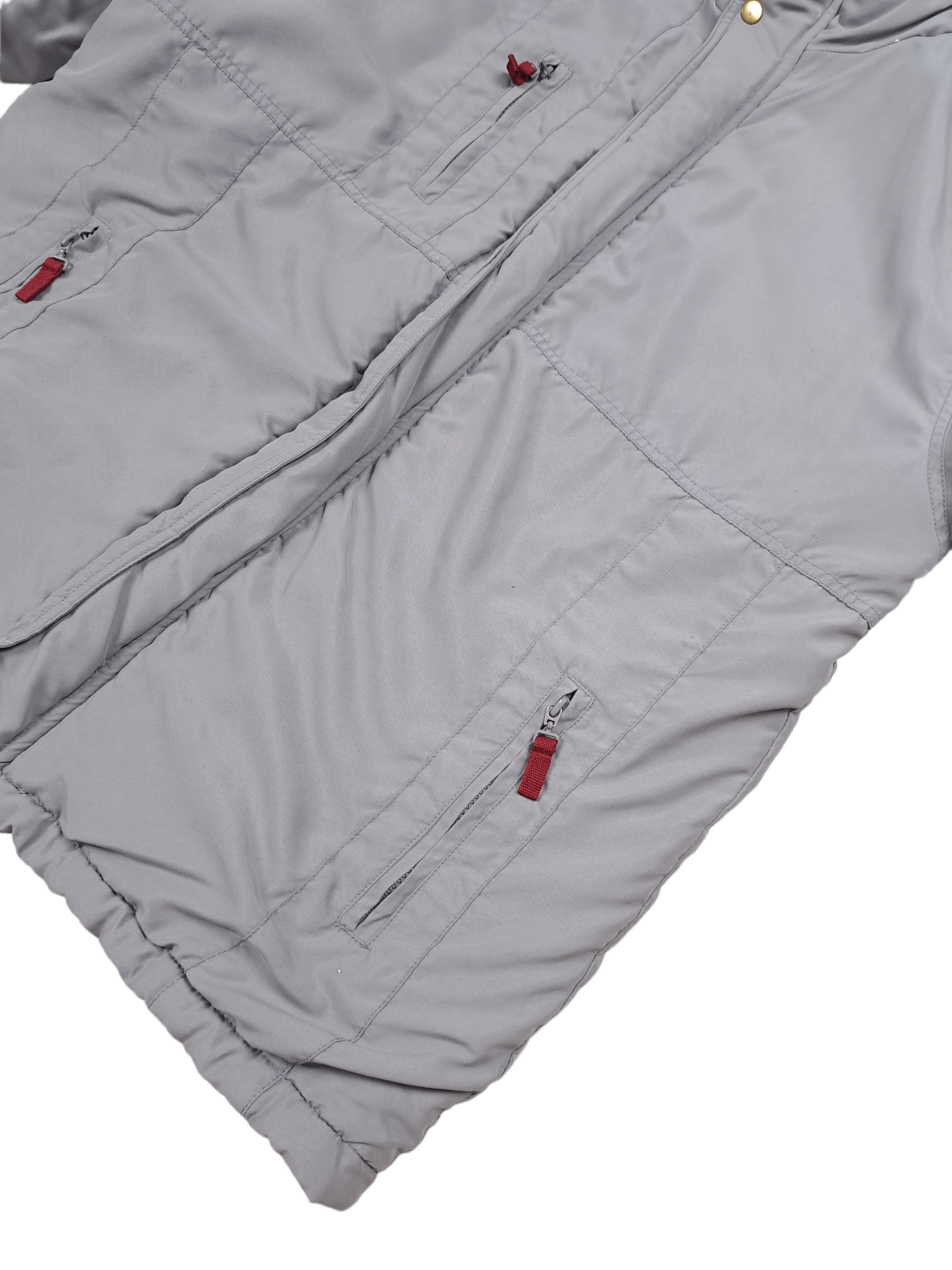 Mercedes-Benz 💎 Vintage Gray Quilted Bomber Jacket Racing Y2K 90s Size US L / EU 52-54 / 3 - 5 Thumbnail