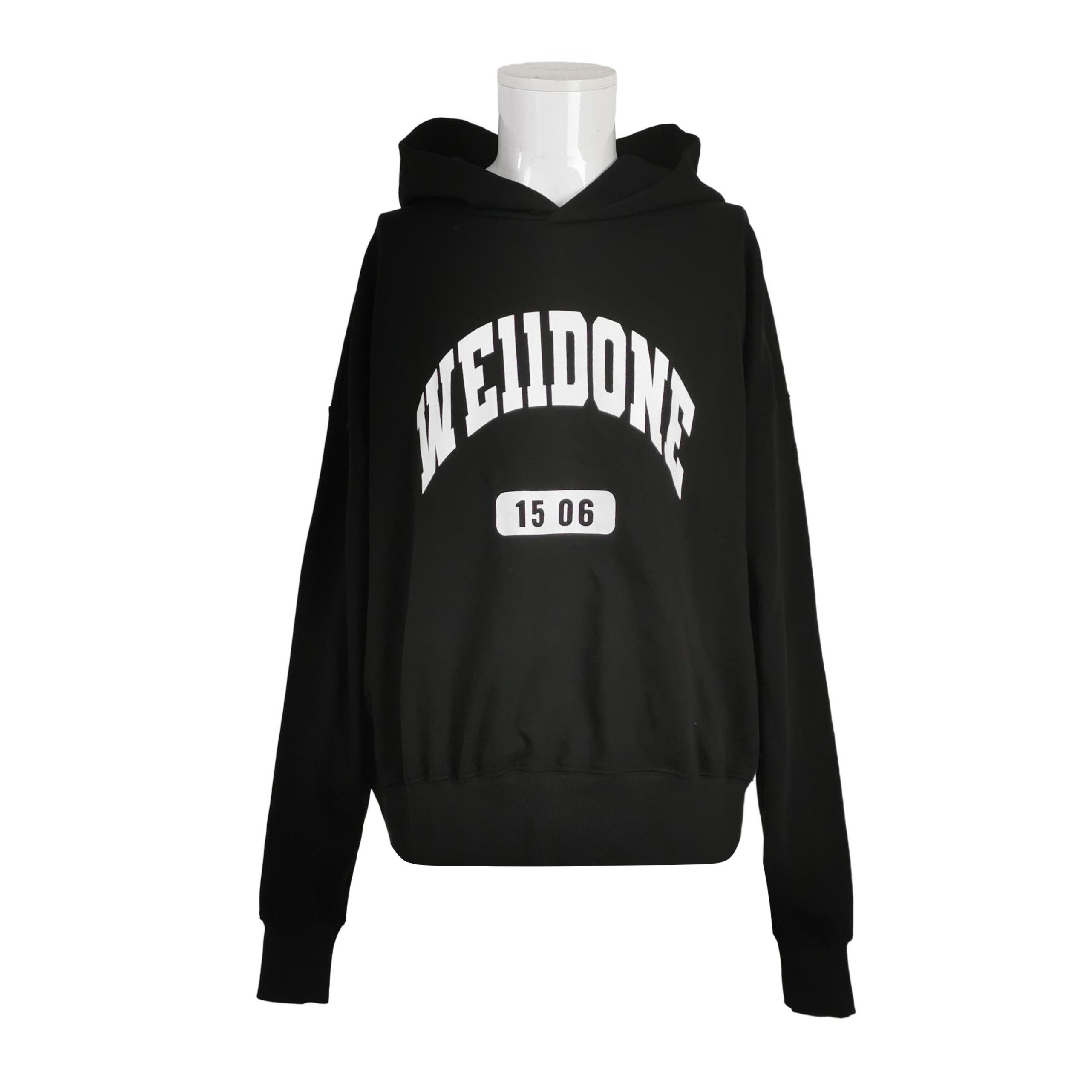 WE11DONE We11done Logo Print Hoodie Black XL Size US XL / EU 56 / 4 - 1 Thumbnail