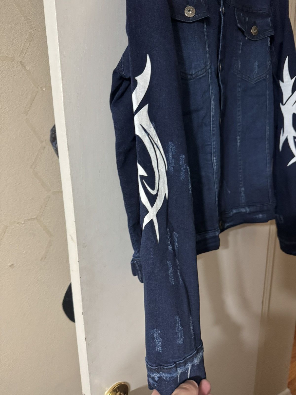 Kim Krueger Kim Krueger / Slipknot dark blue denim jacket Size US XL / EU 56 / 4 - 2 Thumbnail