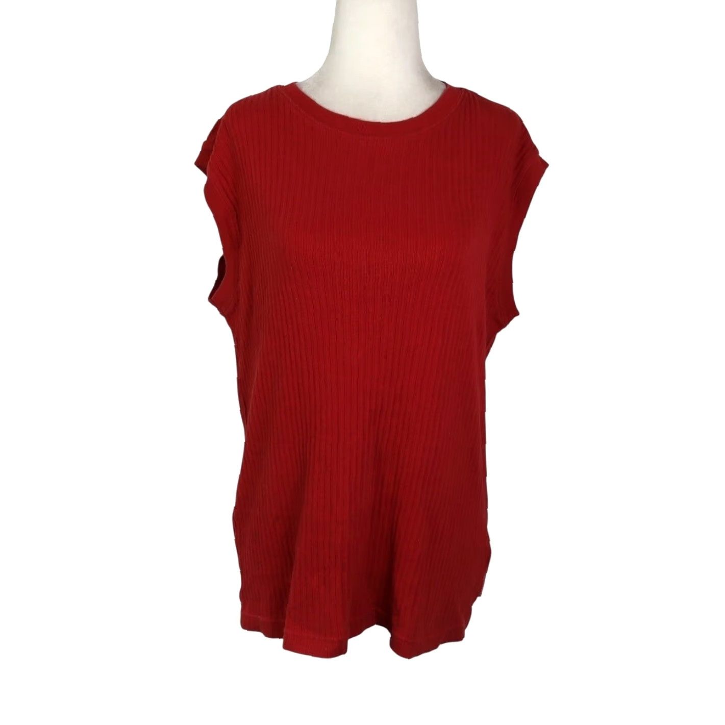 Vintage VINTAGE Ferruche Originals Muscle Tank Top Tee Red Burgundy 90s Mens L T-Shirt Sleeveless Cotton Shirt Women not applicable Size US L / EU 52-54 / 3 - 2 Thumbnail
