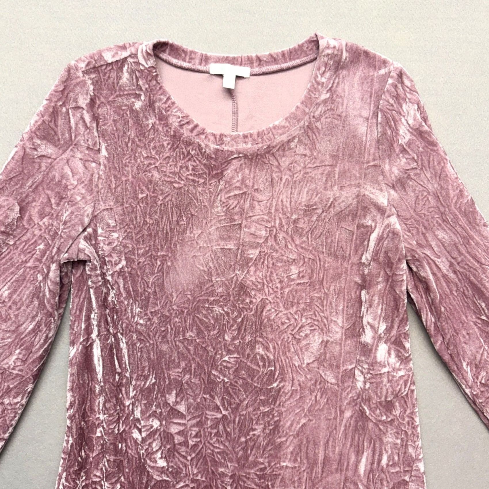 Vintage ABound Pink Velvet Mini Dress Long Sleeve Boho Festival Y2K Style Adult XS Womens Size XS / US 0-2 / IT 36-38 - 3 Thumbnail