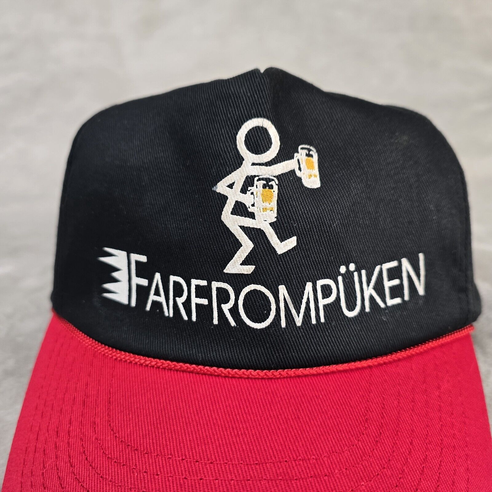 Vintage Vintage Farfrompuken Beer Snapback Hat Baseball Cap Drinking Size ONE SIZE - 3 Thumbnail