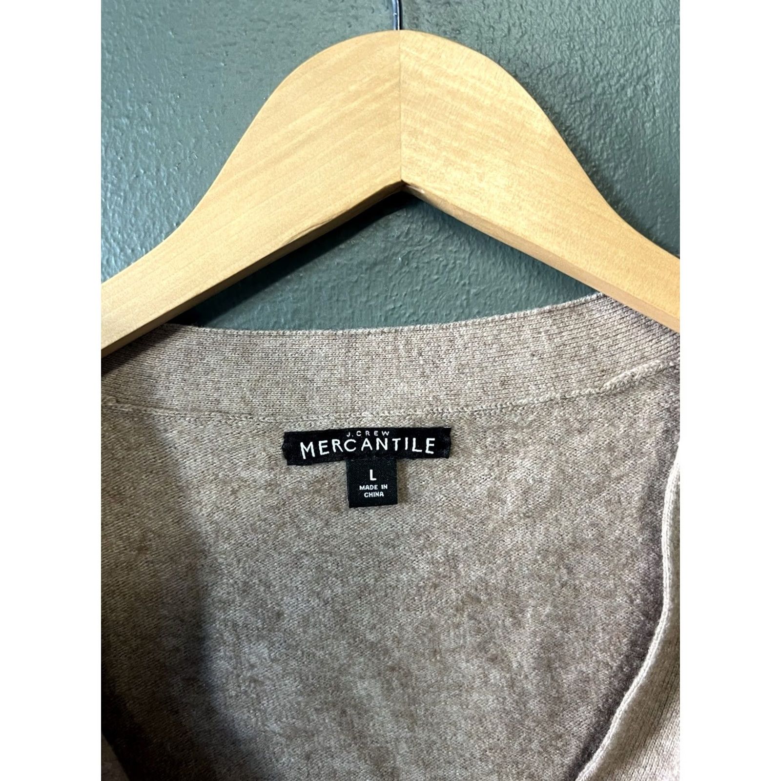 J.Crew J. Crew Mercantile Wool Cardigan Sweater Womens Size Large Brown Long Sleeve Button Up Size L / US 10 / IT 46 - 3 Thumbnail