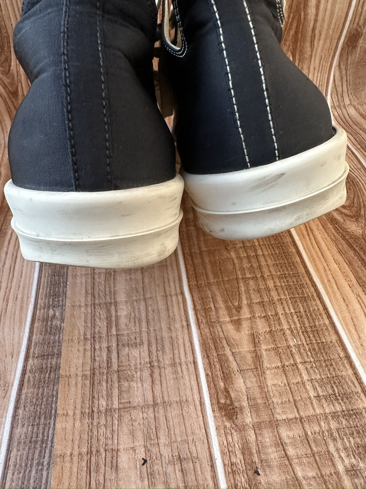 Rick Owens Rick Owens DRKSHDW Nylon Ramones Two Tone Stitch Lowtops Size US 8.5 / EU 41-42 - 21 Thumbnail