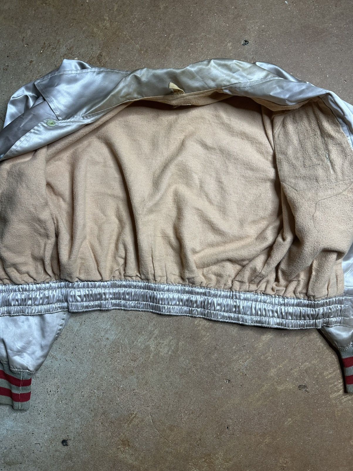 Vintage 50s/60s True Vintage Satin Letterman Jacket Size S / US 4 / IT 40 - 5 Thumbnail
