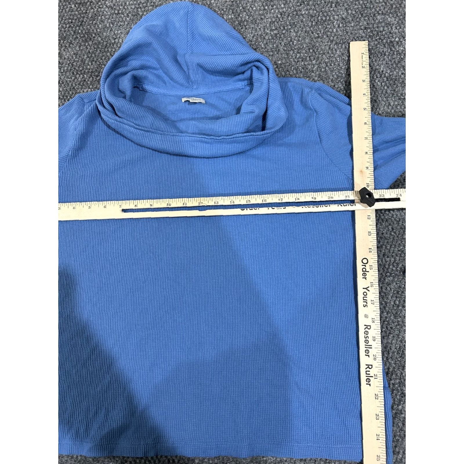 Talbots Talbots Sweater Womens L Blue Long Sleeve Pullover Cowl Neck Knit Casual Modern Knit Pullover All Seasons Regular Fit Boys? No. Size L / US 10 / IT 46 - 4 Thumbnail
