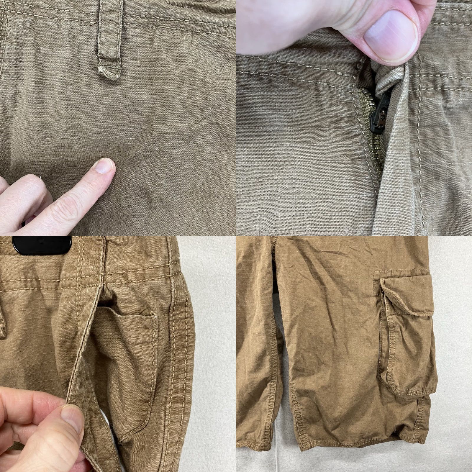 Vintage Urban Pipeline Men's Cargo Shorts Brown 34 Relaxed Fit Lightweight Outdoor 14" Inseam Size US 34 / EU 50 - 8 Thumbnail