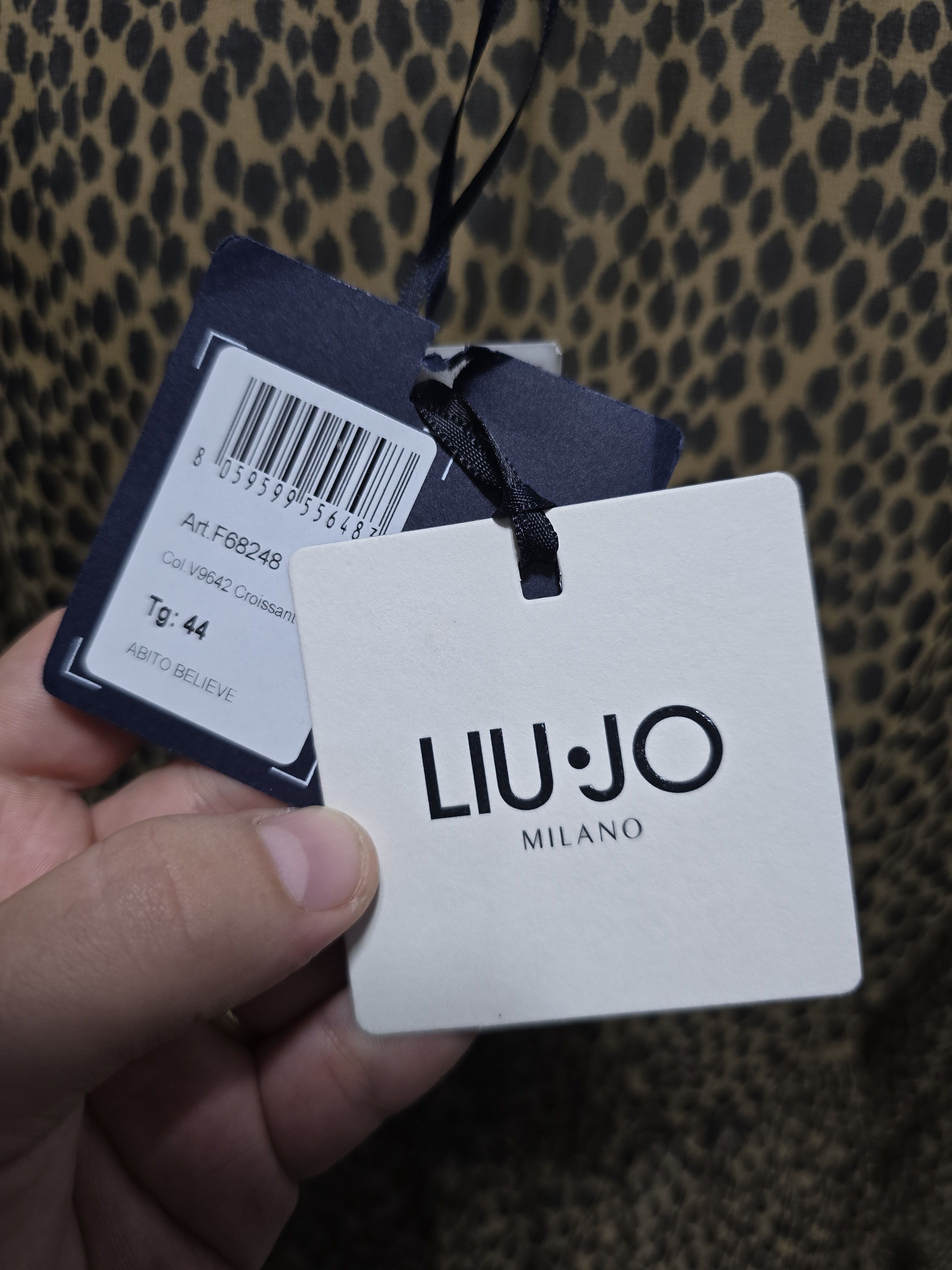 Liu Jo LIU JO ,long-sleeve faux-wrap dress brown and black leopard Size M / US 6-8 / IT 42-44 - 6 Thumbnail