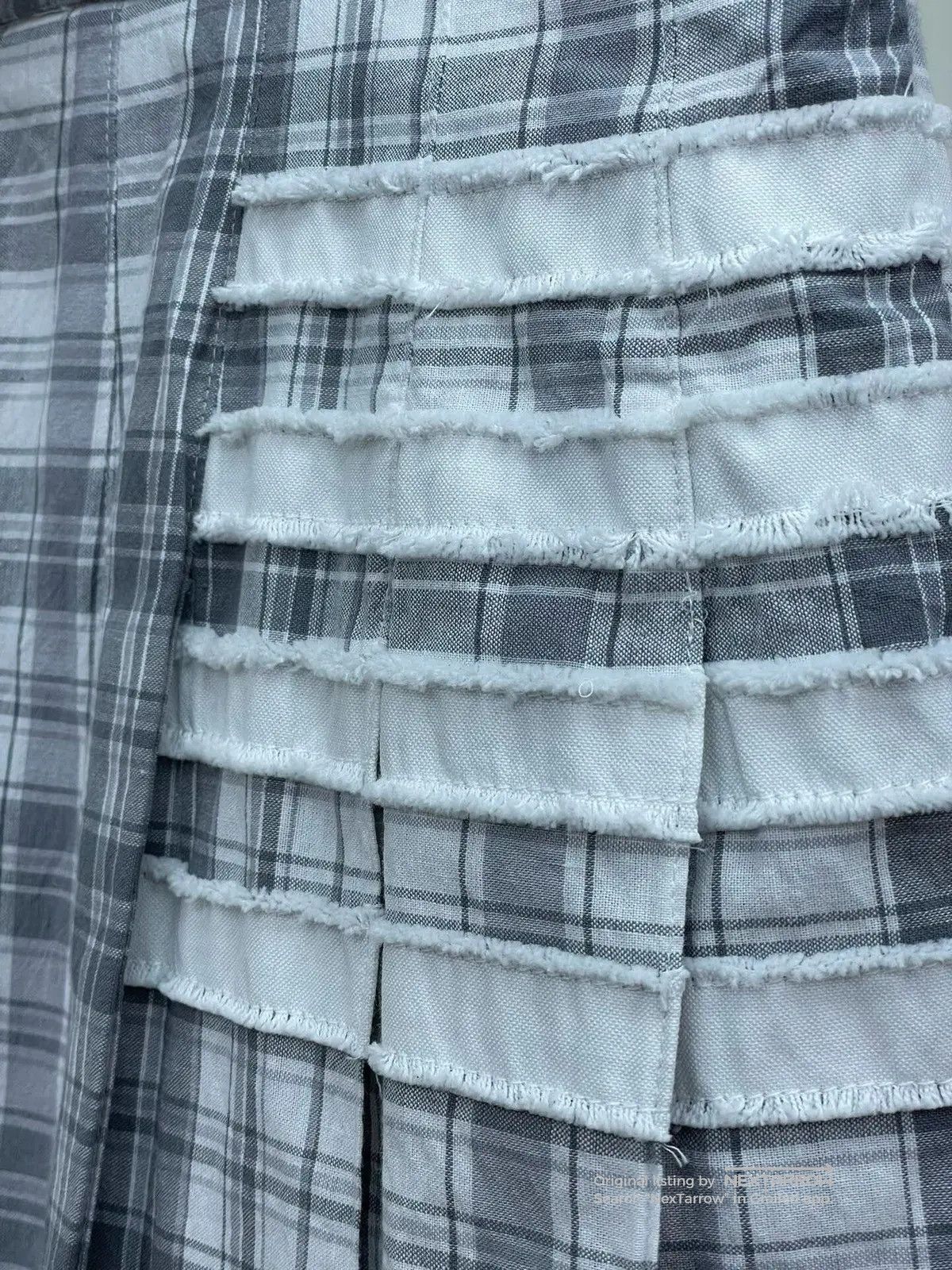 Thom Browne Grey Plaid Mini Skirt Aaaa 132608 in Gray, Women's (Size 25) — image 4 of 6