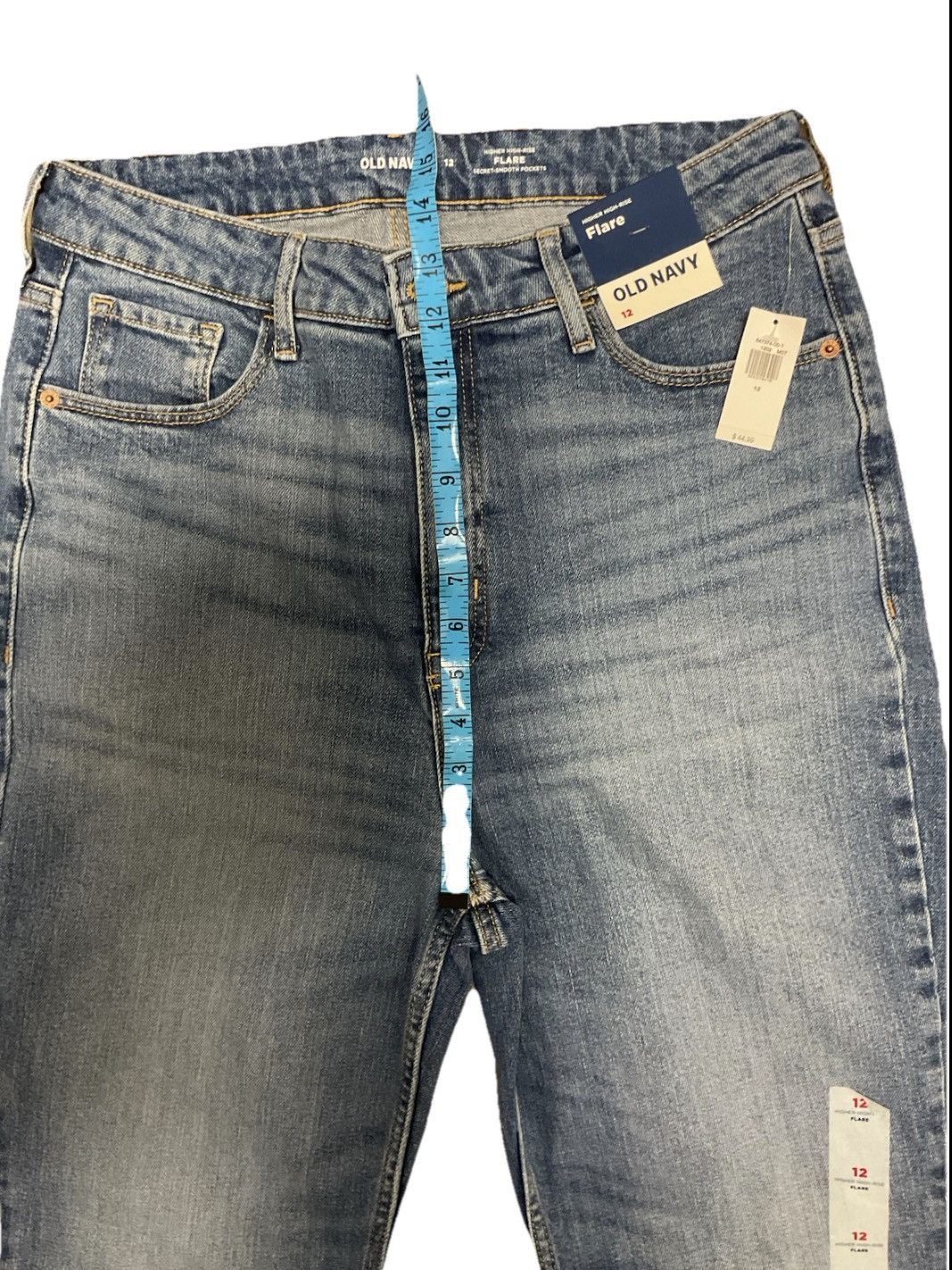 Old Navy Old Navy High Rise Flare Jeans Women Size 12 Blue Denim Y2K Size 34" / US 12 / IT 48 - 5 Thumbnail