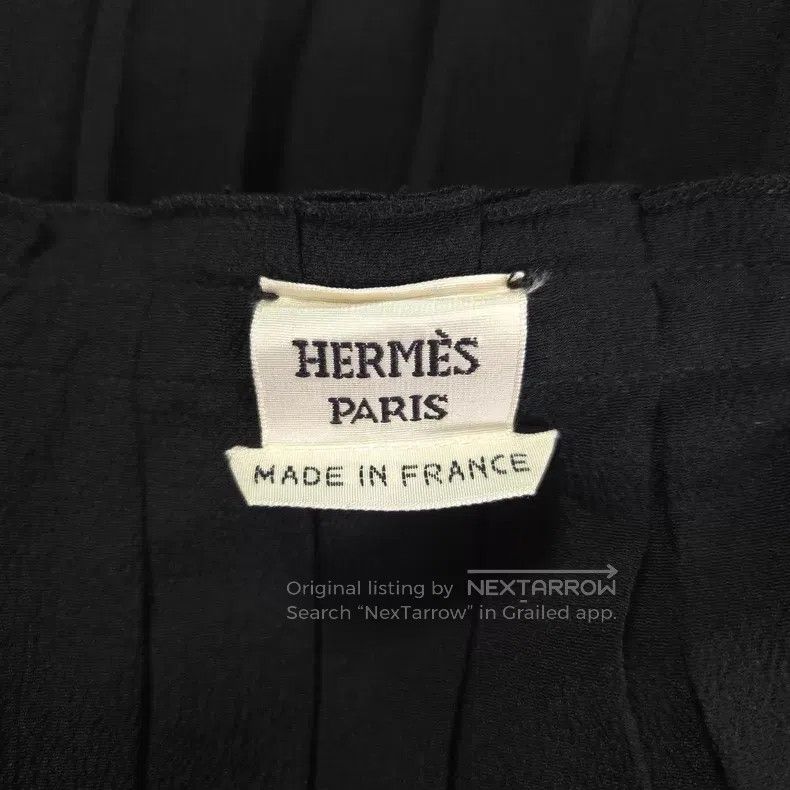 Hermes Hermes Black Pleated Skirt Size 25" / US 0 / IT 36 - 3 Thumbnail