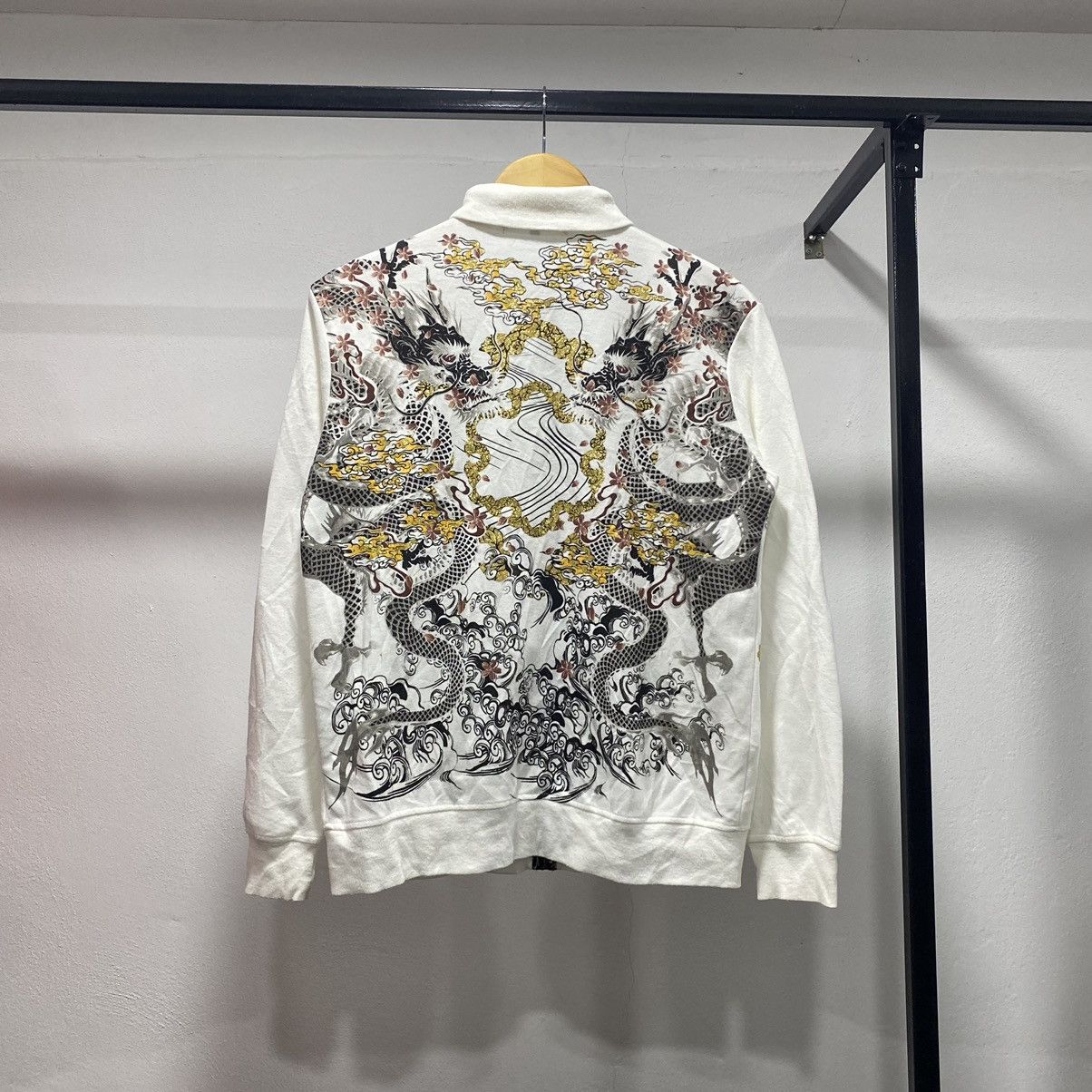 Japanese Brand Dragon🐉 Japan Designer Overprint Zipper Sukajan Motive 90s Size US M / EU 48-50 / 2 - 1 Thumbnail