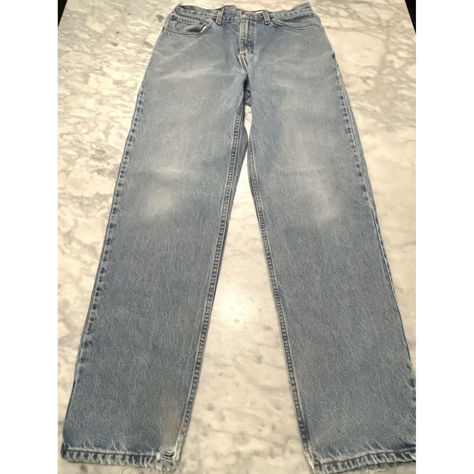 Levi's VINTAGE Levis 468 Jeans Mens 34x34 Relaxed Straight Leg Blue Cotton Mexico 5-Pocket Denim 90s USA Rock Mens Size US 34 / EU 50 - 2 Thumbnail