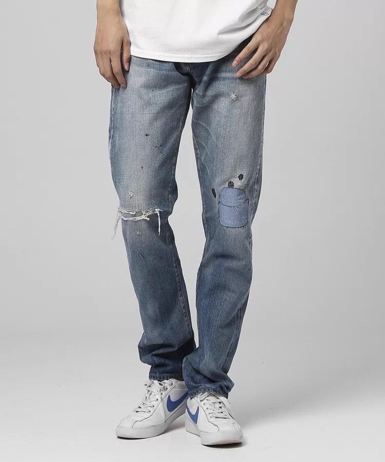 Vanquish VANQUISH FRAGMENT Slash Oil Wash Distress Jeans New Size US 30 / EU 46 - 9 Thumbnail
