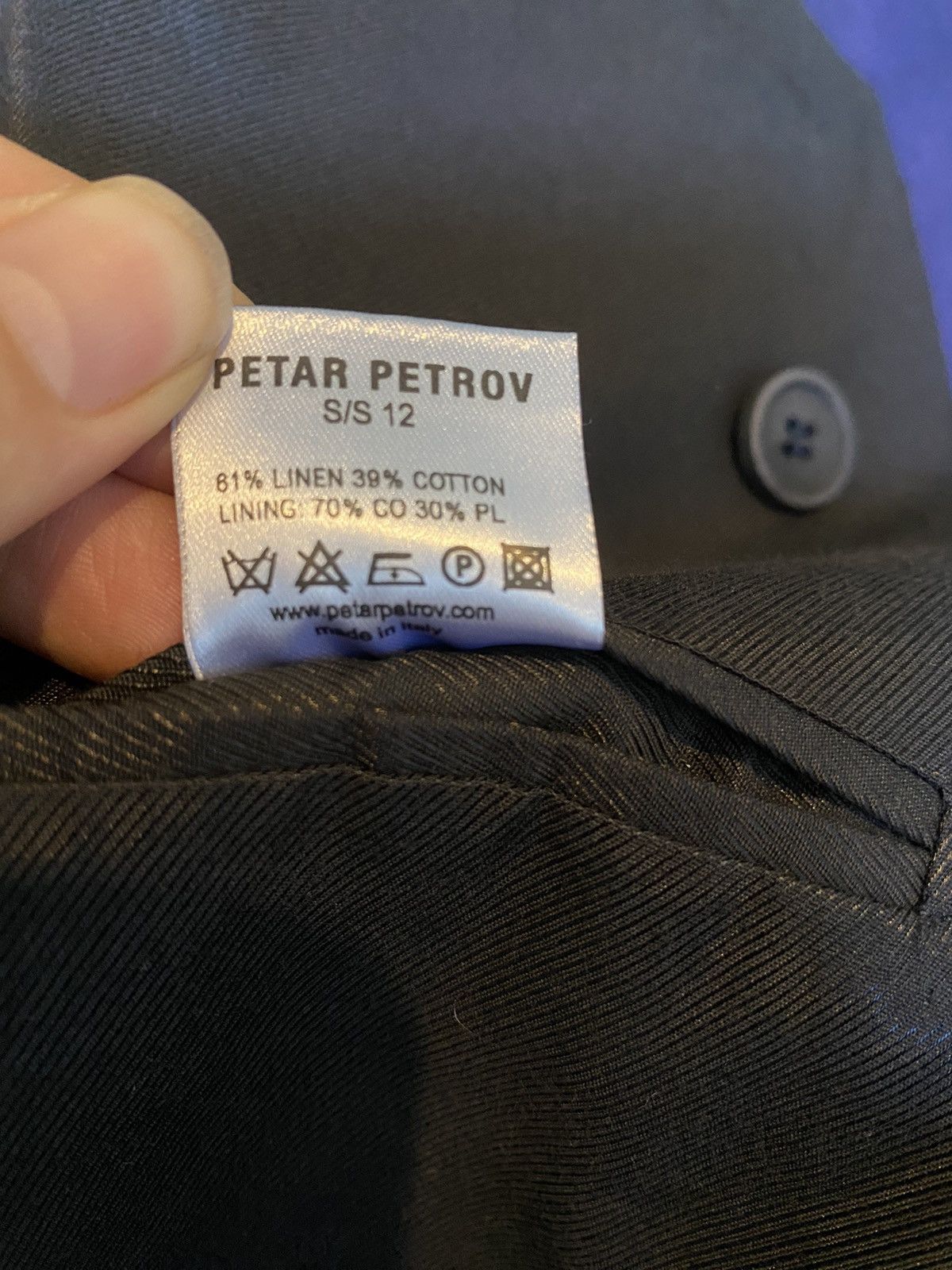 Designer × Vintage Petar Petrov SS12 linen blend suit Size 46R - 13 Thumbnail