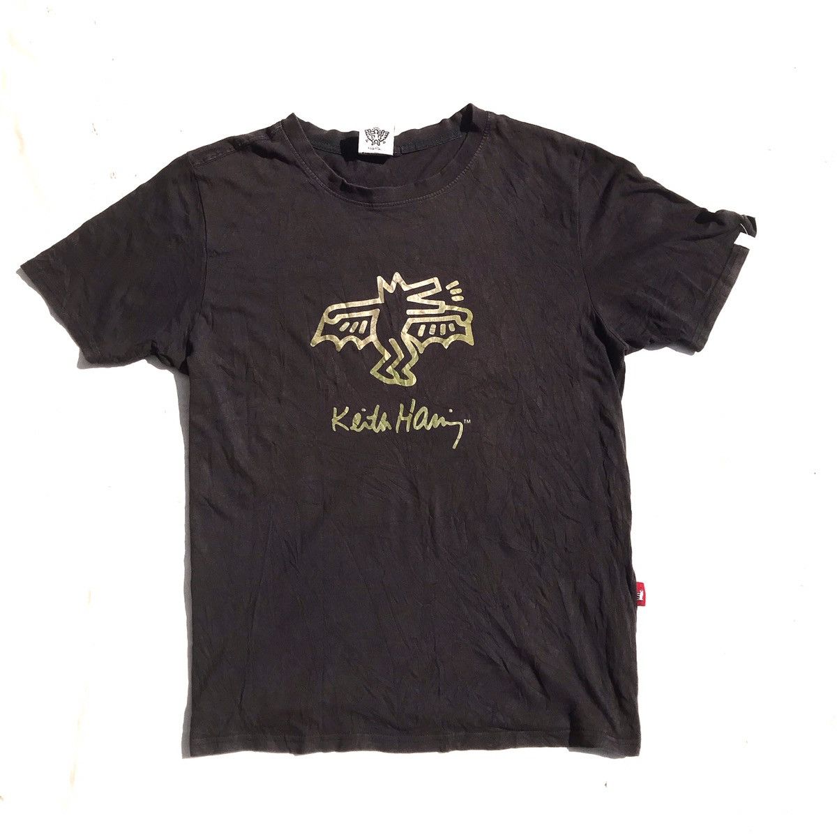 Keith Haring × Vintage keith haring Official Tshirt Black Gold Pattern Size US L / EU 52-54 / 3 - 2 Thumbnail