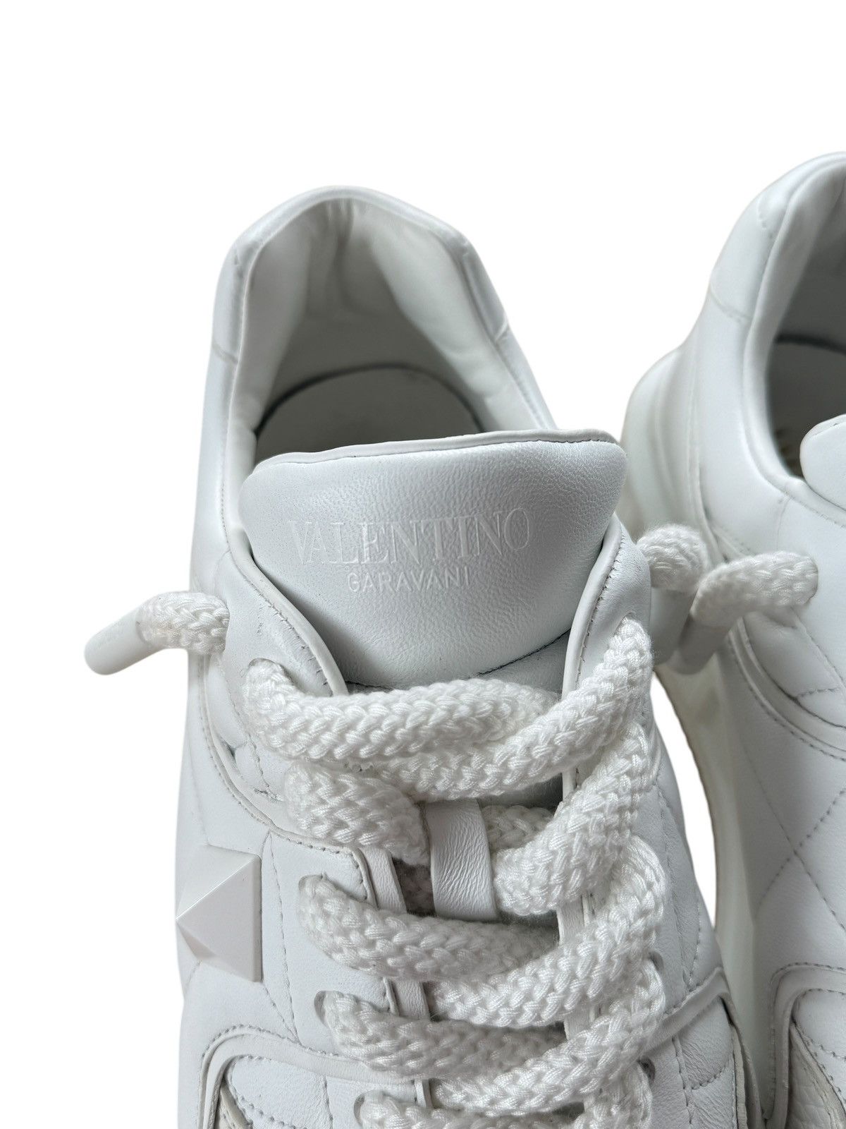 Valentino Valentino One Stud XL White Trainer Sneakers Size US 11.5 / EU 44-45 - 10 Thumbnail
