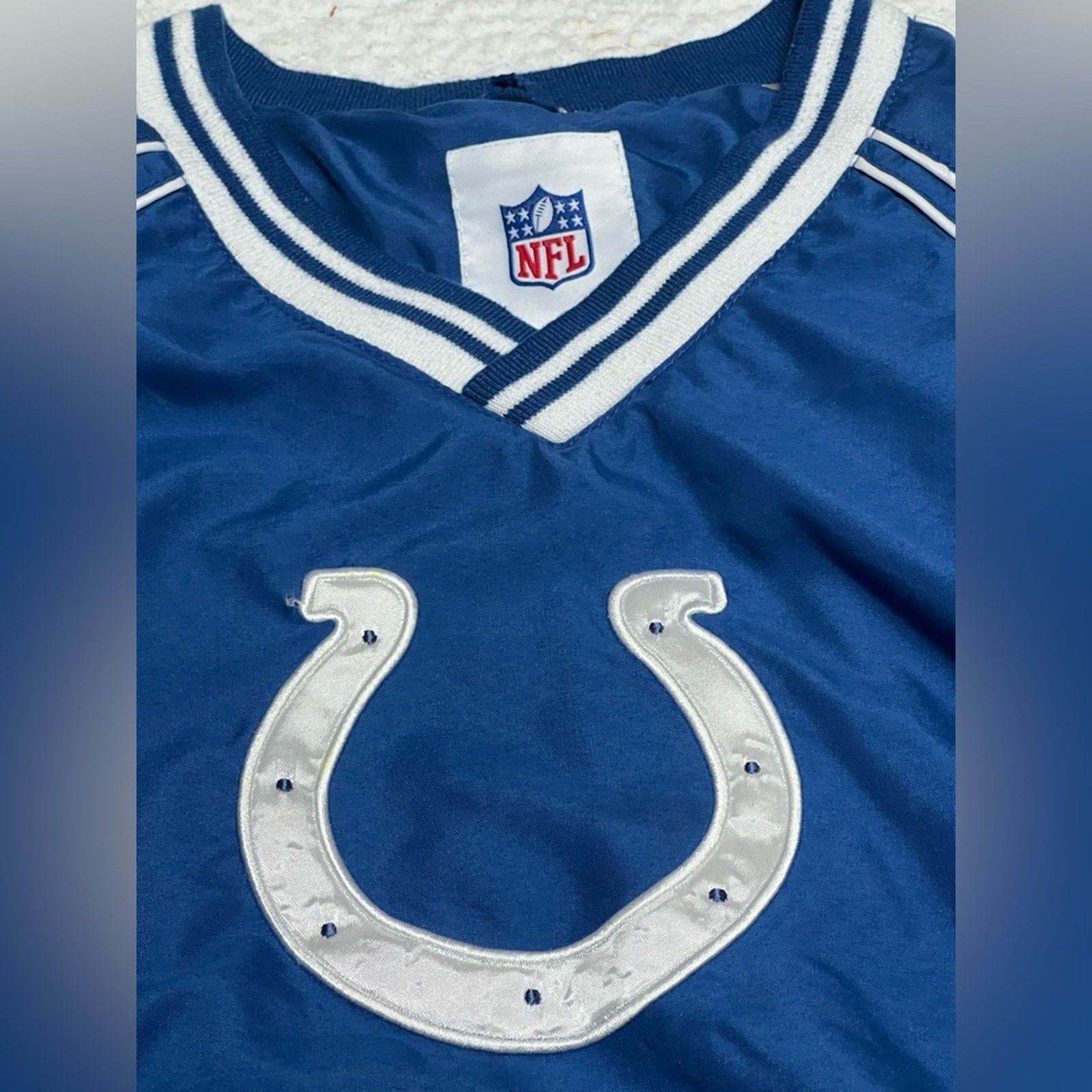 NFL Indianapolis Colts Team Pullover Jacket Windbreaker XL CLEAN Size US XL / EU 56 / 4 - 3 Thumbnail