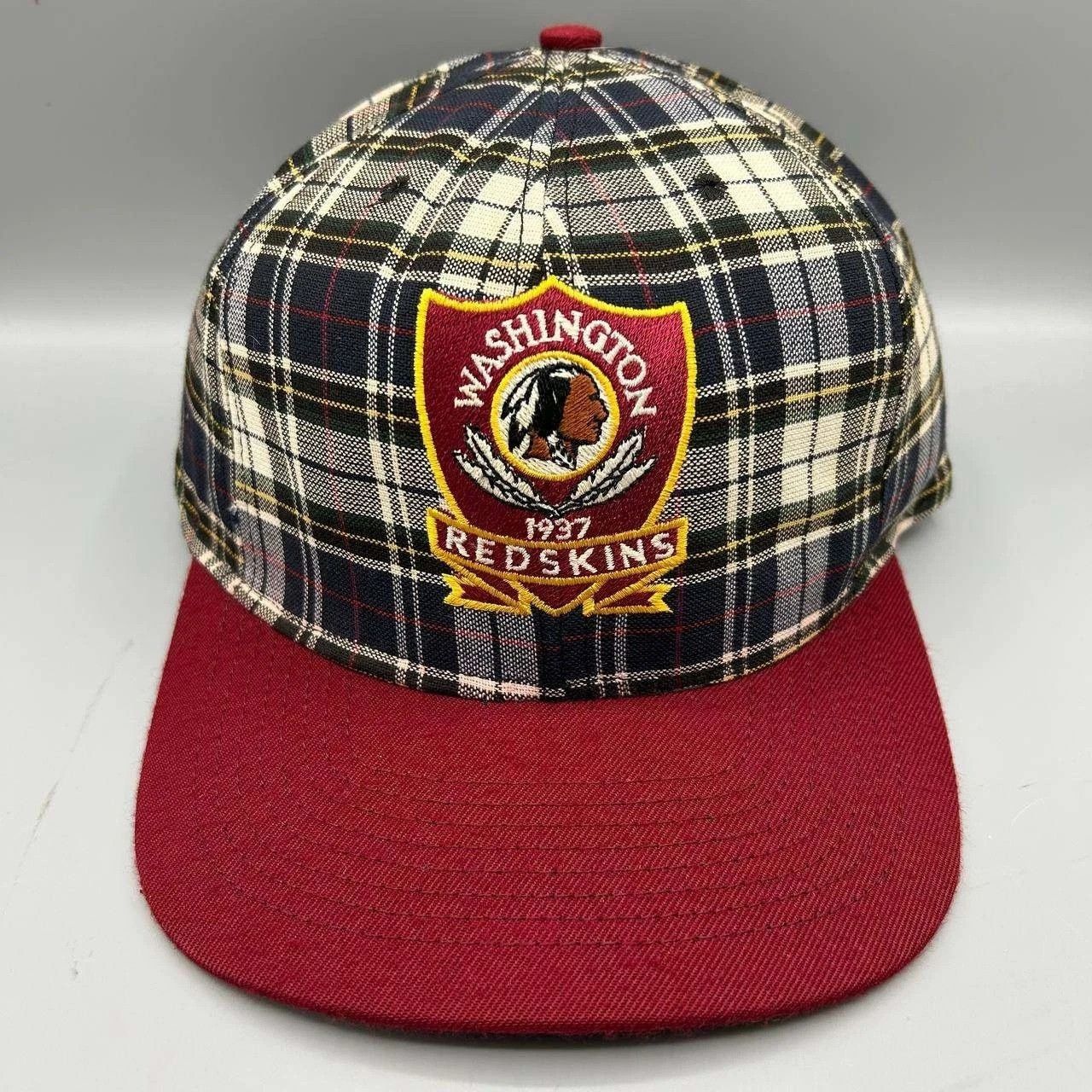 American Needle Vintage Washington Redskins Commanders Hat Plaid Snap Back Size ONE SIZE - 1 Thumbnail