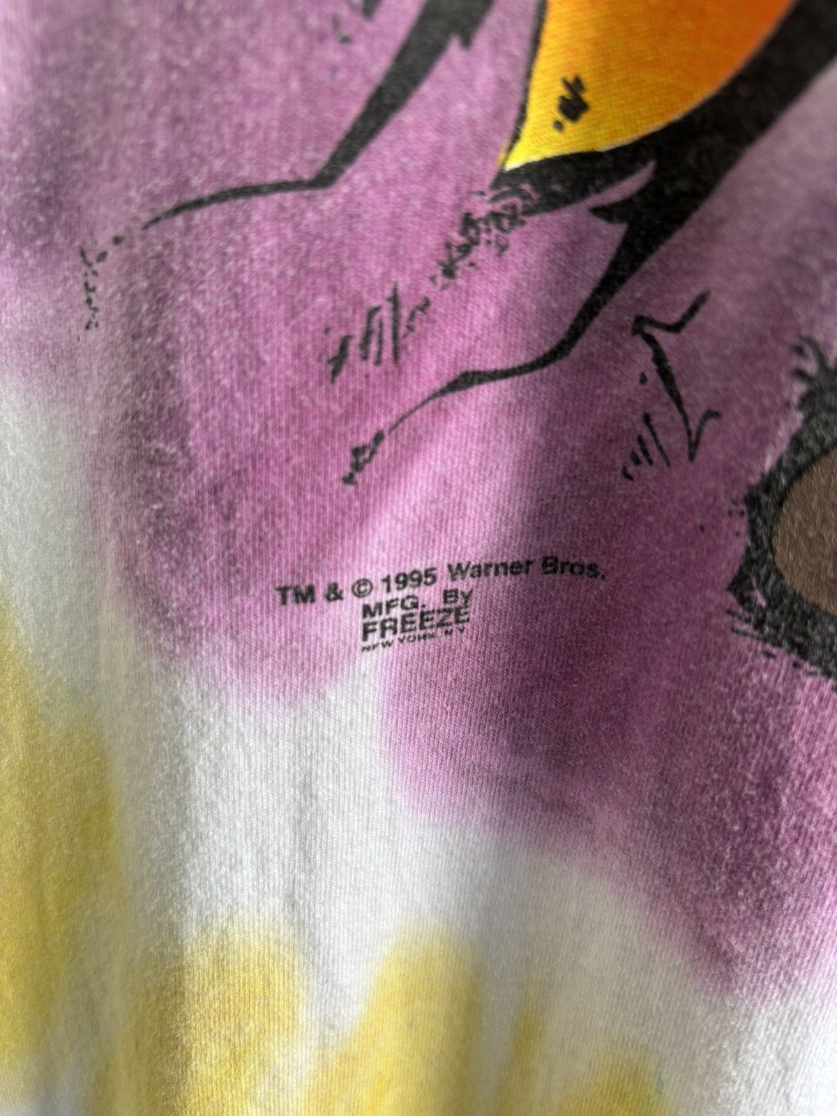 Vintage × Warner Bros Vintage Tie Dye Coyote 1995 shirt Size US XXL / EU 58 / 5 - 3 Thumbnail
