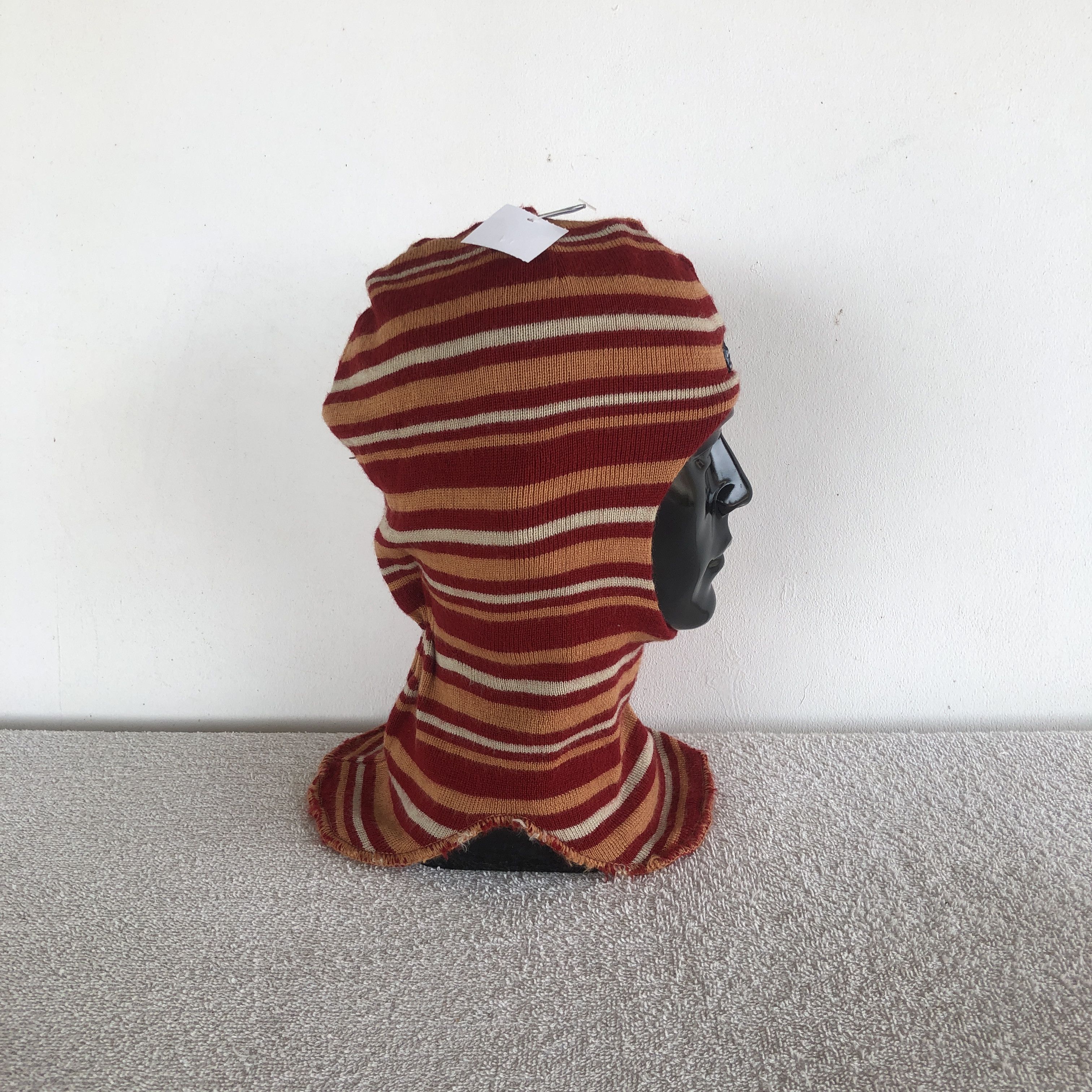 Japanese Brand Multi Color Balaclava Beanie Stripe Snow Caps Japanese Hats Size ONE SIZE - 3 Thumbnail