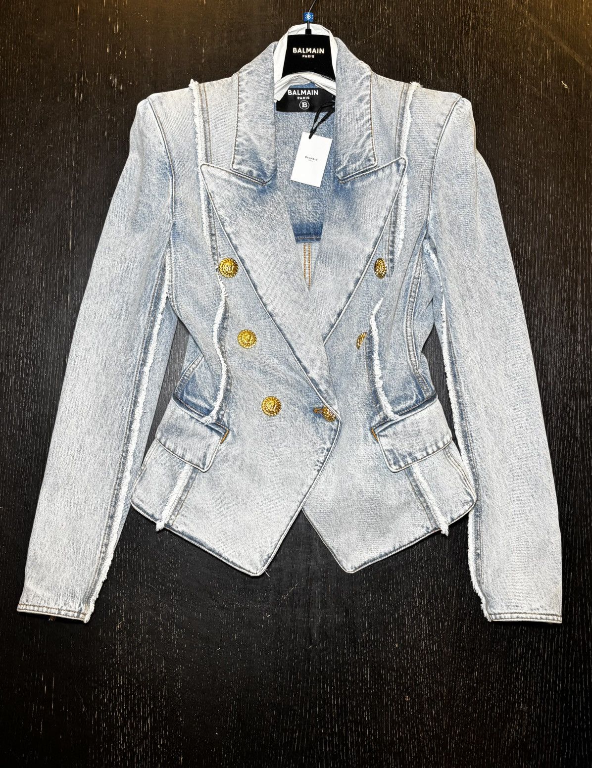 Balmain Balmain - denim blazer doublebreasted Size XS / US 0-2 / IT 36-38 - 1 Thumbnail