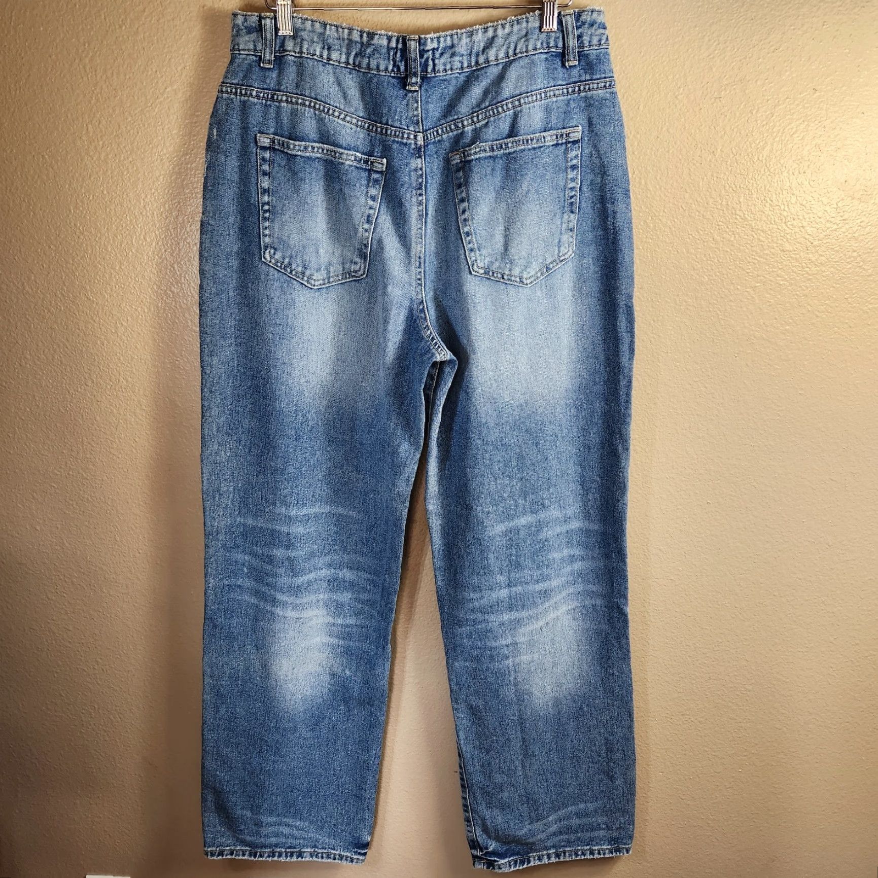 Vintage Refuge Jeans |11| High Rise Wide Leg Medium Wash 100% Cotton Refug​e Womens Jeans Size 32" / US 10 / IT 46 - 6 Thumbnail