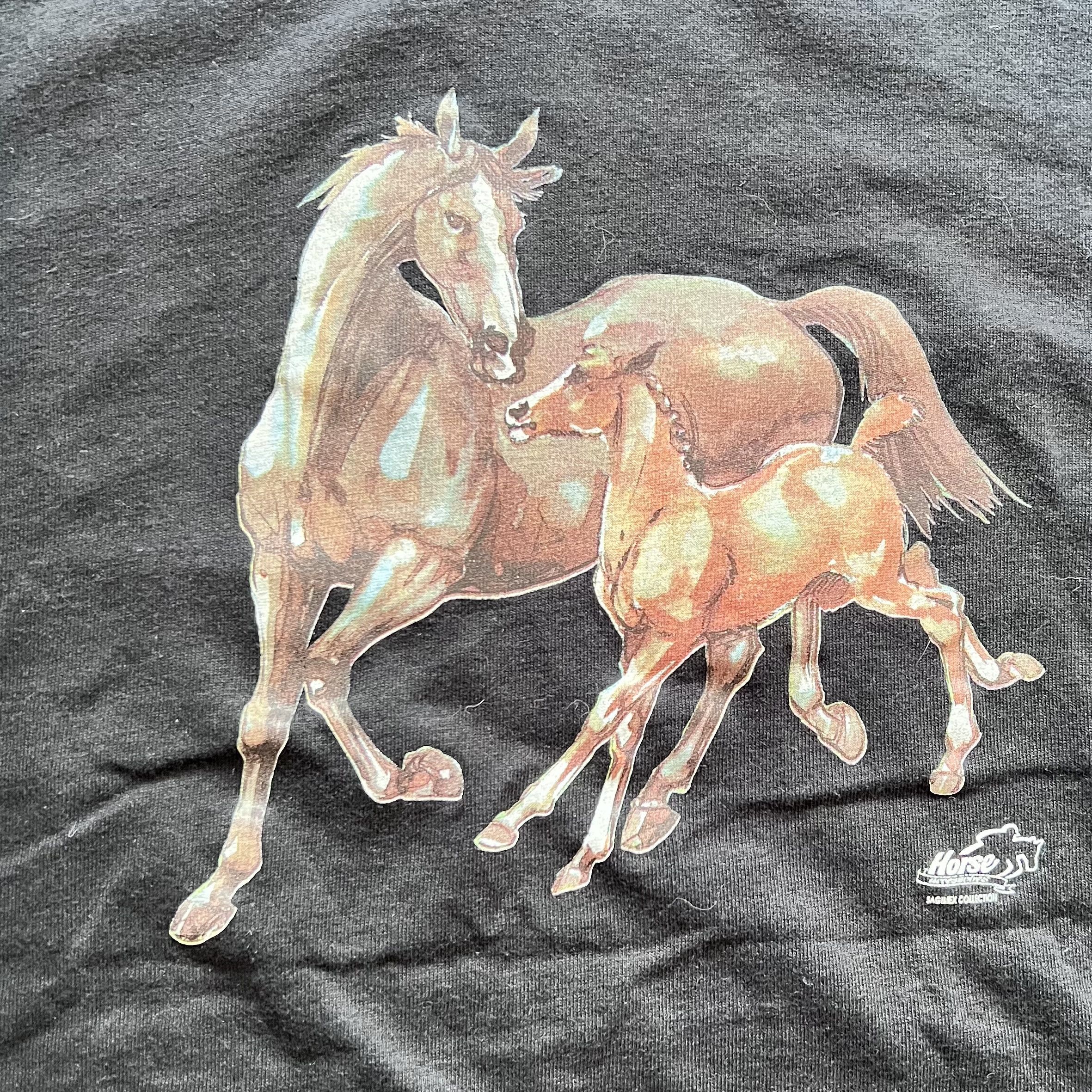 Vintage Horse Sketch Tee Shirt Single Stitch Men Cotton Large Size US L / EU 52-54 / 3 - 2 Thumbnail
