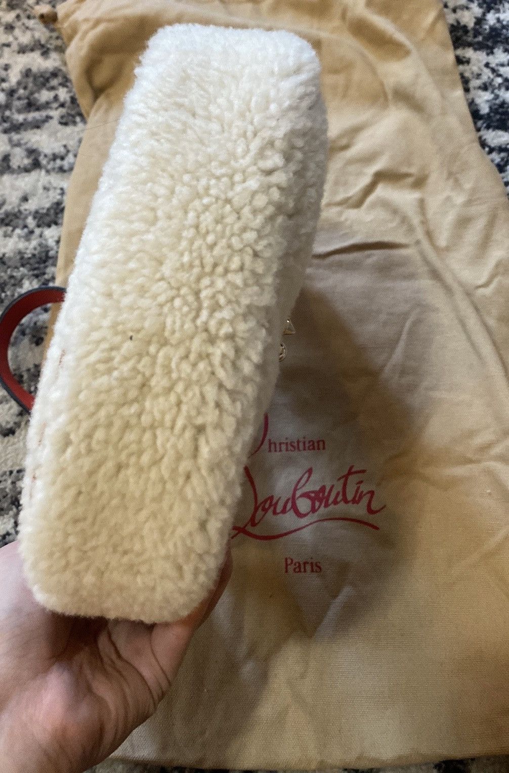 Christian Louboutin Carasky Mini Genuine Shearling Bag