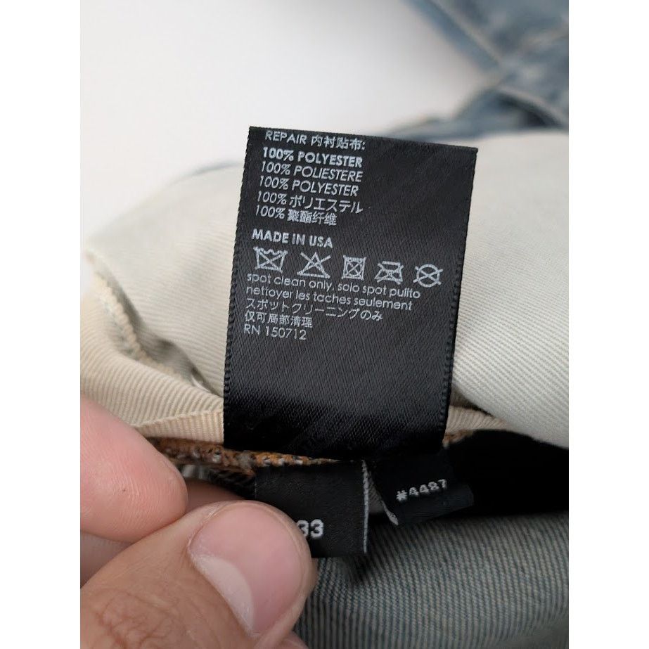 Amiri o1rshd1 Sequin Thrasher Jeans in Vintage Indigo Size US 33 - 19 Thumbnail