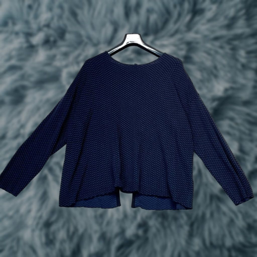 Eileen Fisher Eileen Fisher Pullover Sweater Women's XL Black Lyocell Cable-Knit Long Sleeve Crew Neck Knit Regular Fall Winter All Seasons Size XL / US 12-14 / IT 48-50 - 1 Thumbnail