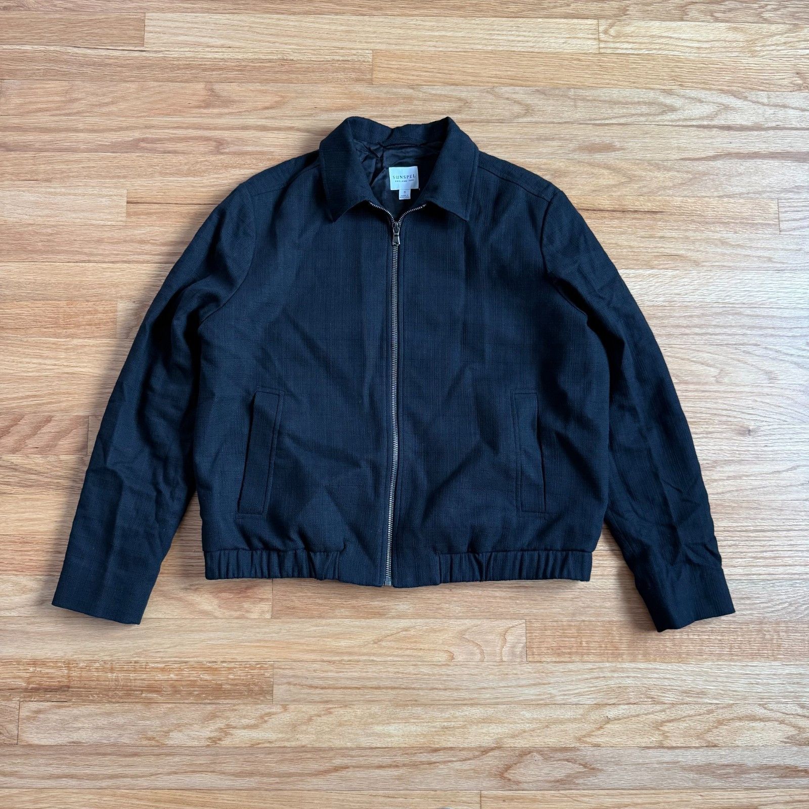 Sunspel Sunspel Textured Black Cotton Lined Blouson Jacket Size US S / EU 44-46 / 1 - 1 Thumbnail