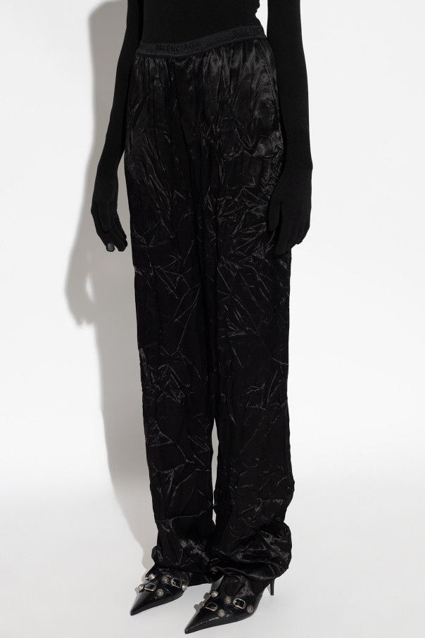 Balenciaga o1bcso1str1124 Elastic Pants in Black Size 27" / US 4 / IT 40 - 3 Thumbnail