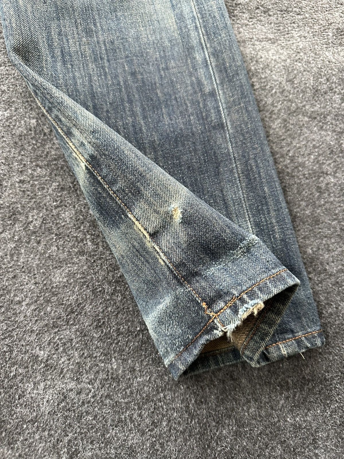 Edwin Vintage Gold Rush Faded Wash Distressed Denim 31x33 D195 Size US 31 - 11 Thumbnail