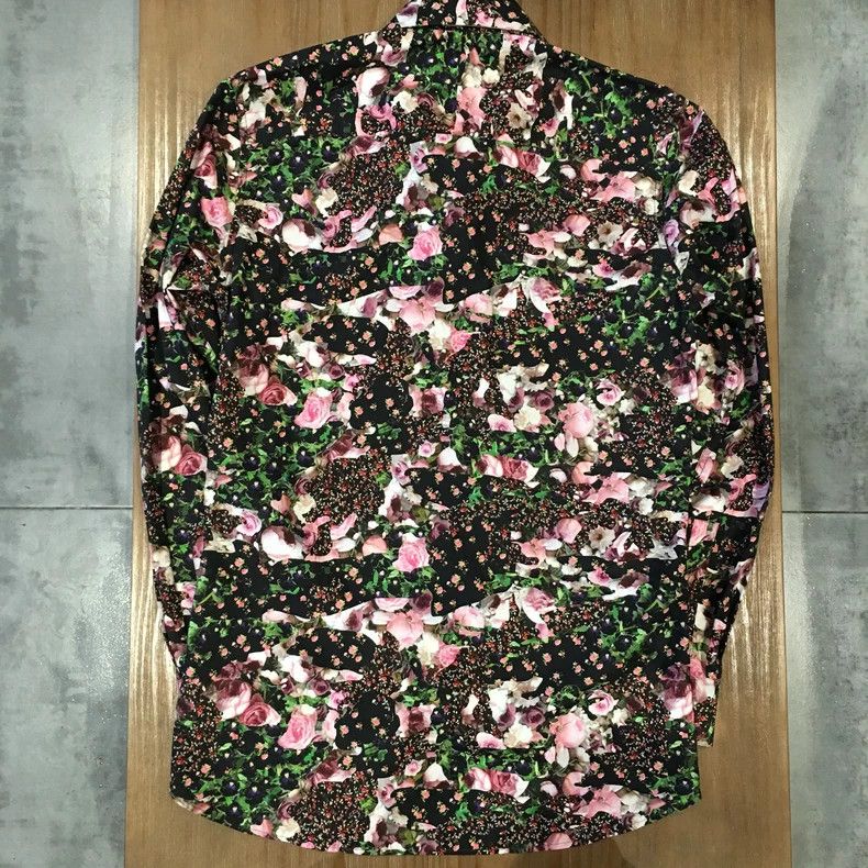 Givenchy Givenchy Flower Printed Patchwork Men's Shirt 2505-Nextarro Size US S / EU 44-46 / 1 - 2 Thumbnail