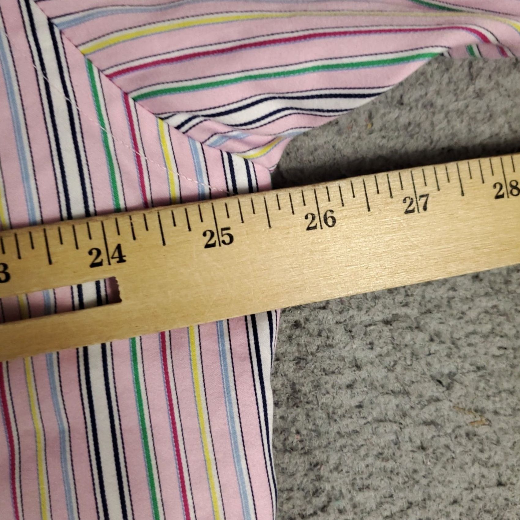 BUGATCHI Bugatchi Shirt Mens XL Pink Striped Button-Up Long Sleeve Regular Fit Vintage No Size US XL / EU 56 / 4 - 5 Thumbnail